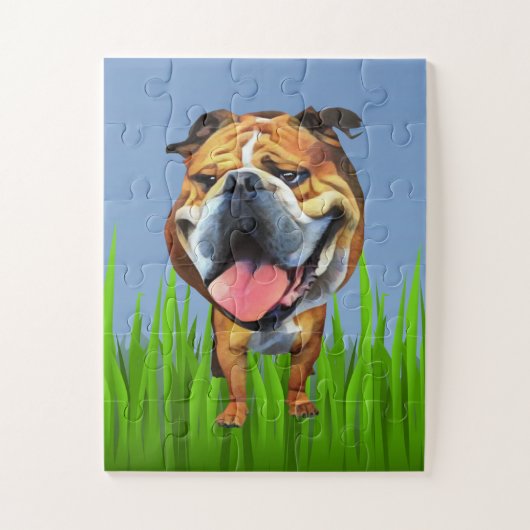 Cartoon Bulldog Puzzles for Kids ジグソーパズル (縦)