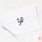 Cartoon Businessman Slipping Sticker スクエアシール (封筒)