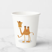 Cartoon Camel Smiling Desert Animal Character 紙コップ (正面)
