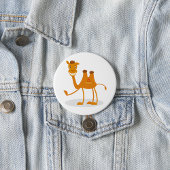 Cartoon Camel Smiling Desert Animal Character 缶バッジ