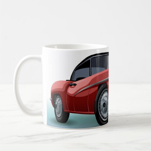 Cartoon Car Designed Mug コーヒーマグカップ (左)