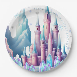 Cartoon Castle 1st Birthday Paper ペーパープレート