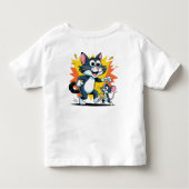 Cartoon Cat and Mouse Chase トドラーTシャツ (裏面)