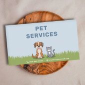 Cartoon Cat & Dog - Pet Services 名刺