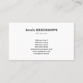 Cartoon Cat & Dog - Pet Services 名刺 (裏面)