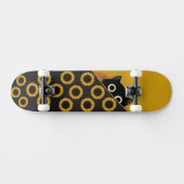 cartoon cat face スケートボード (横)