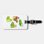 Cartoon Caterpillar Characters Adorable Insects ラゲッジタグ (正面横)