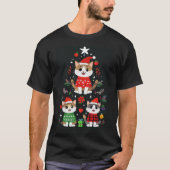Cartoon Cats Christmas Tree Tシャツ (正面)