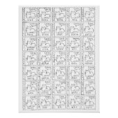 Cartoon Cats Different Languages Glossy Poster ポスター (正面)