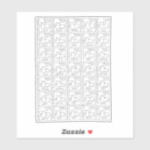 Cartoon Cats Different Meow Languages  シール (シート)