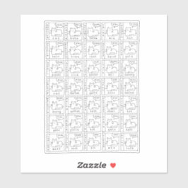 Cartoon Cats Different Meow Languages  シール