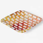 Cartoon Cats Doodle Line Drawing ペーパープレート (傾斜あり)