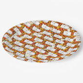 Cartoon Cats Doodle Line Drawing ペーパープレート (アングル)