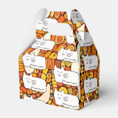 Cartoon Cats Doodle Line Drawing Favor Boxes フェイバーボックス (裏面サイド)