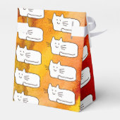 Cartoon Cats Doodle Line Drawing Favor Boxes フェイバーボックス (裏面サイド)