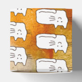 Cartoon Cats Doodle Line Drawing Favor Boxes フェイバーボックス (上部)