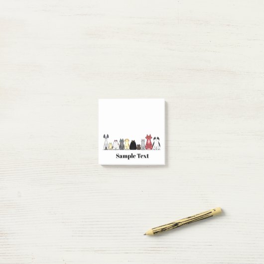 cartoon cats post it ポストイット (デスク上)