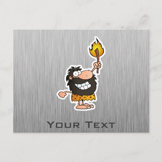 Cartoon Caveman;メタルルック ポストカード (正面)