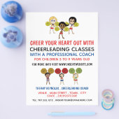 Cartoon Cheerleaderデザイン、チアリーティング教室 チラシ (シングル)