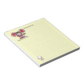 Cartoon Cheerleader Hooray For You Notepad ノートパッド (アングル)