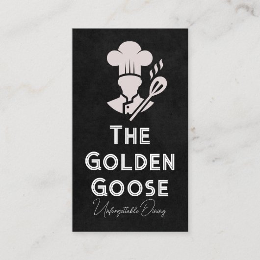 Cartoon Chef Logo | Restaurant 名刺 (正面)