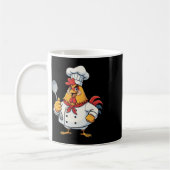 Cartoon Chicken Cook Rooster Chef Kitchen _1  コーヒーマグカップ (左)