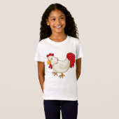 Cartoon Chicken Girls T-Shirt Tシャツ (正面フル)