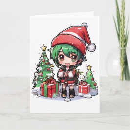 cartoon christmas card カード