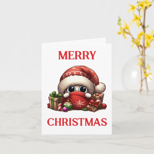 Cartoon Christmas Designed カード (黄色い花)