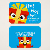 Cartoon Christmas Gift Card for Kids – Surprise (正面&裏面)