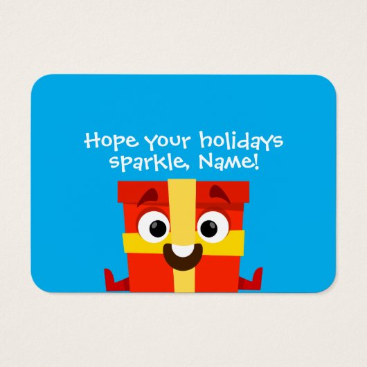 Cartoon Christmas Gift Card for Kids – Surprise (裏面)