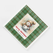 Cartoon Christmas Snowman Napkins Digital for Kids (コーナー)