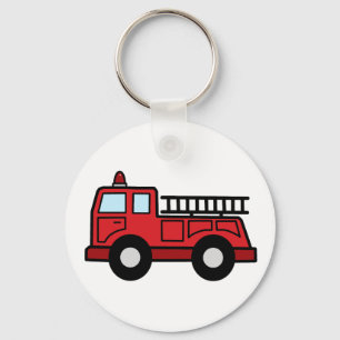 Cartoon Clip Art Firetruck Emergency Vehicle Truck キーホルダー