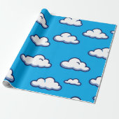 Cartoon Cloud Pattern – Seamless Sky Design ラッピングペーパー (アンロールド)