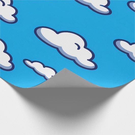 Cartoon Cloud Pattern – Seamless Sky Design ラッピングペーパー (角)