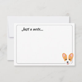 Cartoon Corgi Custom Just a Note ノートカード