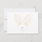 Cartoon Corgi Custom Monogram ノートカード (裏面)