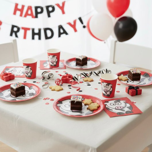 Cartoon Cow紙プレート ペーパープレート