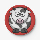 Cartoon Cow紙プレート ペーパープレート (正面)