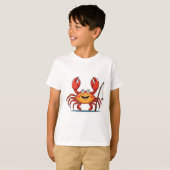 Cartoon Crab Kids Tee Tシャツ (正面フル)
