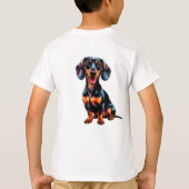 Cartoon Dachshund Cute Wiener Dog Lover Gift 🐶🌈 Tシャツ (裏面)