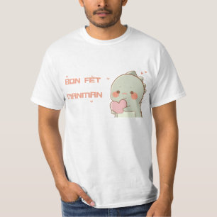 Cartoon Dinoとのハイチの母の日の挨拶 Tシャツ