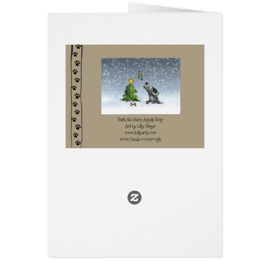 Cartoon Dog Holiday Christmas Card (裏面)