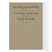 Cartoon Dog Holiday Christmas Card (内側 (左))