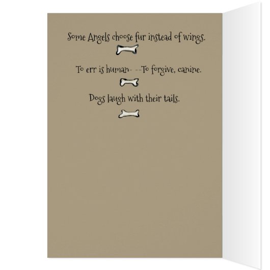 Cartoon Dog Holiday Christmas Card (内側 (左))