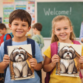 Cartoon Doghouse-Cute Shih Tzu Design ノートブック