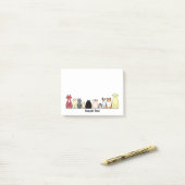 cartoon dogs and cats postit ポストイット (デスク上)