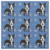 Cartoon Dogs - Boston Terrier v3 ファブリック (見本)