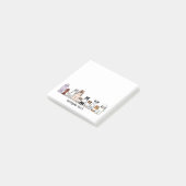 cartoon dogs in a row design2 ポストイット (アングル)