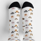 Cartoon Dogs Seamless Pattern  ソックス (上部)